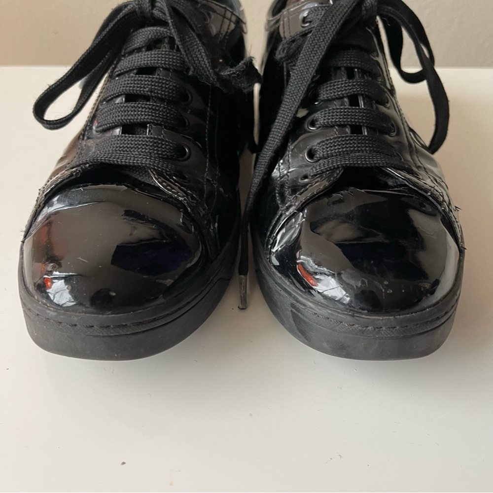 PRADA Black Patent Leather Sneakers - Picture 10 of 12